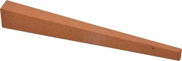 Made in USA - 1/2" Wide x 4" OAL, Aluminum Oxide Sharpening Stone - Flat Tapered, Fine Grade, 320 Grit - Exact Tool & Supply