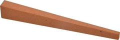 Made in USA - 1/2" Wide x 4" OAL, Aluminum Oxide Sharpening Stone - Flat Tapered, Fine Grade, 320 Grit - Exact Tool & Supply