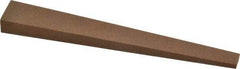 Made in USA - 1/2" Wide x 4" OAL, Aluminum Oxide Sharpening Stone - Flat Tapered, Medium Grade, 220 Grit - Exact Tool & Supply