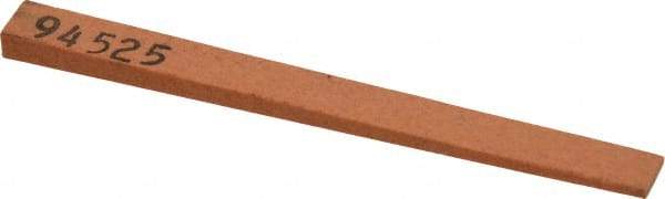 Made in USA - 5/16" Wide x 4" OAL, Aluminum Oxide Sharpening Stone - Flat Tapered, Fine Grade, 320 Grit - Exact Tool & Supply