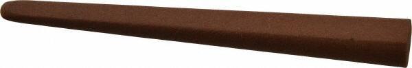 Made in USA - 1/2" Wide x 4" OAL, Aluminum Oxide Sharpening Stone - Oval Tapered, Medium Grade, 220 Grit - Exact Tool & Supply