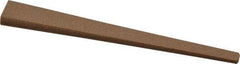Made in USA - 1/2" Wide x 4" OAL, Aluminum Oxide Sharpening Stone - Oval Tapered, Medium Grade, 220 Grit - Exact Tool & Supply