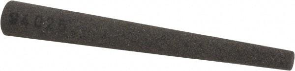 Made in USA - 1/2" Wide x 4" OAL, Aluminum Oxide Sharpening Stone - Round Tapered, Coarse Grade, 120 Grit - Exact Tool & Supply