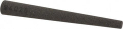 Made in USA - 1/2" Wide x 4" OAL, Aluminum Oxide Sharpening Stone - Round Tapered, Coarse Grade, 120 Grit - Exact Tool & Supply