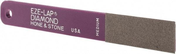 Eze Lap - Medium, 2" Length of Cut, Single End Diamond Hone - 400 Grit, 3/4" Wide x 3/16" High - Exact Tool & Supply