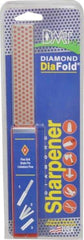 DMT - Fine Grade, Diamond Whetstone Sharpener - 600 Grit, 25 Micron, Diamond Area 4.3" Long x 1" Wide, 9-1/2" Open Length, 5" Closed Length - Exact Tool & Supply