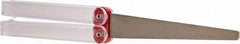 DMT - 9-1/2" OAL Fine Flat Sharpener Diamond File - 3/4" Wide x 1/16" Thick, 4 LOC, Red, 600 Grit - Exact Tool & Supply