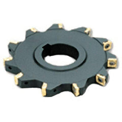 Iscar - Arbor Hole Connection, 0.3543" Cutting Width, 2.0472" Depth of Cut, 160mm Cutter Diam, 1.5748" Hole Diam, 13 Tooth Indexable Slotting Cutter - SSB Toolholder, S/Q/XPMT Insert - Exact Tool & Supply