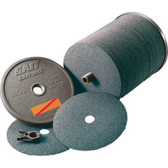 Sait - 4-1/2" Diam 7/8" Hole 60 Grit Fiber Disc - Zirconia Alumina, 11,000 Max RPM - Exact Tool & Supply