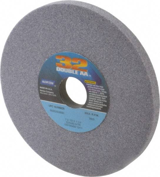 Norton - 7" Diam x 1-1/4" Hole x 1/2" Thick, I Hardness, 60 Grit Surface Grinding Wheel - Aluminum Oxide, Type 1, Medium Grade, 3,600 Max RPM, Vitrified Bond, No Recess - Exact Tool & Supply