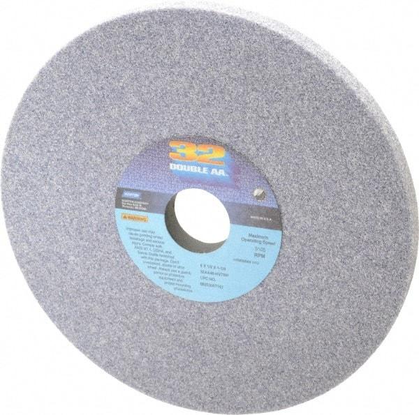 Norton - 8" Diam x 1-1/4" Hole x 1/2" Thick, H Hardness, 46 Grit Surface Grinding Wheel - Aluminum Oxide, Type 1, Coarse Grade, 3,105 Max RPM, Vitrified Bond, No Recess - Exact Tool & Supply
