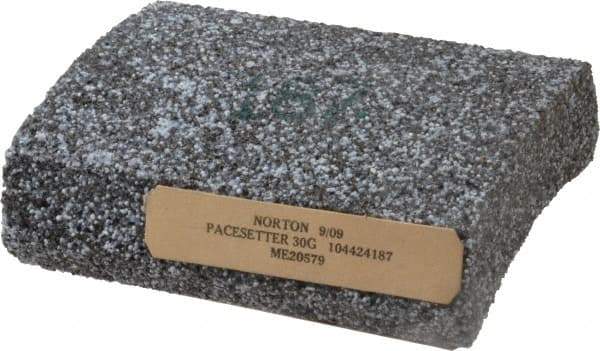Norton - 5" Wide x 6" High x 1-1/2" Thick Grinding Segment - 30 Grit, Hardness G, Blue Print No. ME20579 - Exact Tool & Supply