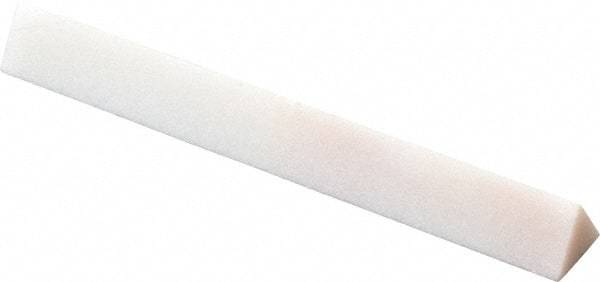 Norton - 3" Long x 3/8" Wide x 3/8" Thick, Novaculite Sharpening Stone - Triangle, Ultra Fine Grade - Exact Tool & Supply
