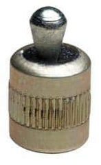 Vlier - 7/16" Body Diam, 0.45" Body Length, 0.2" Nose Diam, 0.4" Nose Length, Spring Locating Pin - 34 Lb Final End Force, Aluminum Body, Alloy Steel Nose - Exact Tool & Supply