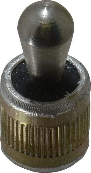 Vlier - 1/2" Body Diam, 0.53" Body Length, 0.31" Nose Diam, 0.51" Nose Length, Spring Locating Pin - 11.2 Lb Final End Force, Aluminum Body, Alloy Steel Nose - Exact Tool & Supply