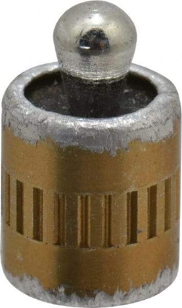 Vlier - 1/4" Body Diam, 0.3" Body Length, 0.11" Nose Diam, 0.16" Nose Length, Spring Locating Pin - 4.5 Lb Final End Force, Aluminum Body, Alloy Steel Nose - Exact Tool & Supply