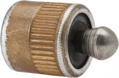 Vlier - 7/16" Body Diam, 0.45" Body Length, 0.2" Nose Diam, 0.24" Nose Length, Spring Locating Pin - 11.2 Lb Final End Force, Aluminum Body, Alloy Steel Nose - Exact Tool & Supply