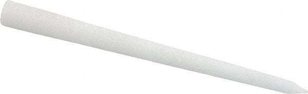 Norton - 3" Long x 1/4" Diam x 1/4" Thick, Novaculite Sharpening Stone - Round Tapered, Ultra Fine Grade - Exact Tool & Supply