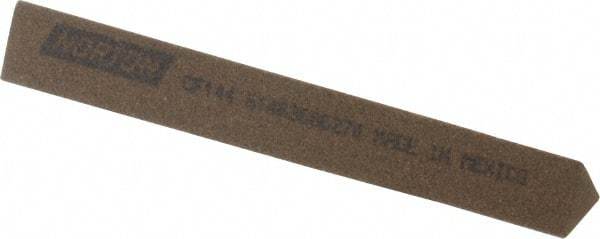 Norton - 4" Long x 1/2" Wide x 1/2" Thick, Aluminum Oxide Sharpening Stone - Triangle, Coarse Grade - Exact Tool & Supply