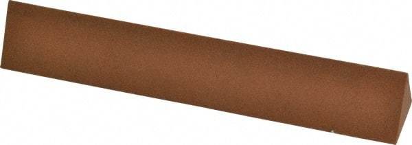Norton - 6" Long x 1" Wide x 1" Thick, Aluminum Oxide Sharpening Stone - Triangle, Medium Grade - Exact Tool & Supply