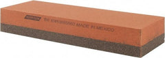 Norton - 6" Long x 2" Wide x 1" Thick, Aluminum Oxide Sharpening Stone - Rectangle, Coarse, Fine Grade - Exact Tool & Supply