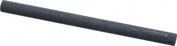 Norton - 4" Long x 1/4" Diam x 1/4" Thick, Silicon Carbide Sharpening Stone - Round, Medium Grade - Exact Tool & Supply