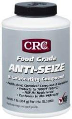 CRC - 16 oz Bottle High Temperature Anti-Seize Lubricant - Aluminum, -65 to 1,800°F, Opaque Off-White, Food Grade, Water Resistant - Exact Tool & Supply