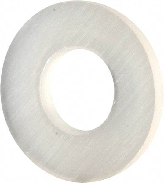 Made in USA - #6 Screw, Grade 6/6 Nylon Standard Flat Washer - 3.56mm ID x 5/16" OD, 0.81mm Thick - Exact Tool & Supply