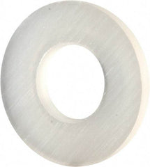 Made in USA - #6 Screw, Grade 6/6 Nylon Standard Flat Washer - 3.56mm ID x 5/16" OD, 0.81mm Thick - Exact Tool & Supply