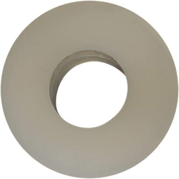 Made in USA - #6 Screw, Grade 6/6 Nylon Standard Flat Washer - 3.56mm ID x 5/16" OD, 1.57mm Thick - Exact Tool & Supply