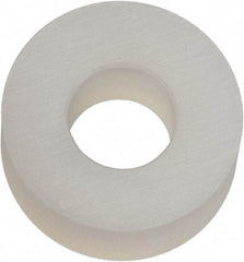 Made in USA - #6 Screw, Grade 6/6 Nylon Standard Flat Washer - 3.56mm ID x 5/16" OD, 3.18mm Thick - Exact Tool & Supply