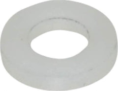 Made in USA - #10 Screw, Grade 6/6 Nylon Standard Flat Washer - 4.93mm ID x 3/8" OD, 1.57mm Thick - Exact Tool & Supply