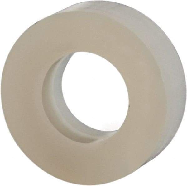 Made in USA - #10 Screw, Grade 6/6 Nylon Standard Flat Washer - 4.93mm ID x 3/8" OD, 3.18mm Thick - Exact Tool & Supply