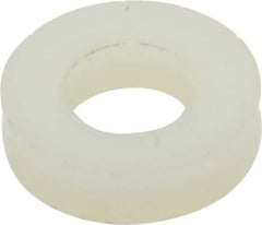 Made in USA - 1/4" Screw, Grade 6/6 Nylon Standard Flat Washer - 6.53mm ID x 1/2" OD, 3.18mm Thick - Exact Tool & Supply