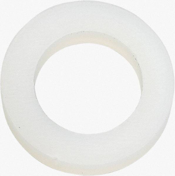 Made in USA - 5/16" Screw, Grade 6/6 Nylon Standard Flat Washer - 8.05mm ID x 1/2" OD, 2.36mm Thick - Exact Tool & Supply