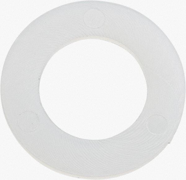 Made in USA - 7/16" Screw, Grade 6/6 Nylon Standard Flat Washer - 11.25mm ID x 3/4" OD, 0.81mm Thick - Exact Tool & Supply