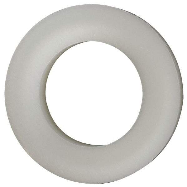 Made in USA - 7/16" Screw, Grade 6/6 Nylon Standard Flat Washer - 11.25mm ID x 3/4" OD, 3.18mm Thick - Exact Tool & Supply