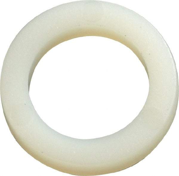 Made in USA - 1/2" Screw, Grade 6/6 Nylon Standard Flat Washer - 12.83mm ID x 3/4" OD, 3.18mm Thick - Exact Tool & Supply