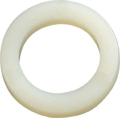 Made in USA - 1/2" Screw, Grade 6/6 Nylon Standard Flat Washer - 12.83mm ID x 3/4" OD, 3.18mm Thick - Exact Tool & Supply