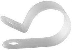 Made in USA - 3/8" Bundle Diam, 0.167" Hole, Nylon Clamp - Exact Tool & Supply