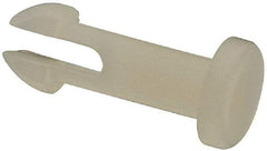 Made in USA - 0.096" Hole Diam, 0.4" OAL, Split Shank, Nylon Panel Rivet - 0.358" Length Under Head, 0.268" Material Thickness, 0.175" Head Diam - Exact Tool & Supply