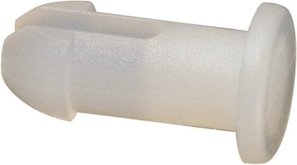 Made in USA - 0.128" Hole Diam, 0.365" OAL, Split Shank, Nylon Panel Rivet - 0.328" Length Under Head, 0.23" Material Thickness, 13/64" Head Diam - Exact Tool & Supply