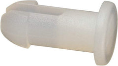 Made in USA - 0.128" Hole Diam, 0.365" OAL, Split Shank, Nylon Panel Rivet - 0.328" Length Under Head, 0.23" Material Thickness, 13/64" Head Diam - Exact Tool & Supply