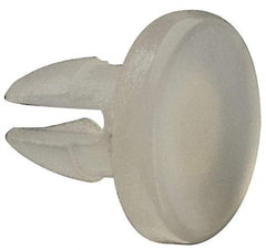 Made in USA - 0.09" Hole Diam, 0.179" OAL, Split Shank, Nylon Panel Rivet - 0.141" Length Under Head, 0.066" Material Thickness, 3/16" Head Diam - Exact Tool & Supply