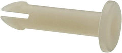 Made in USA - 0.18" Hole Diam, 7/8" OAL, Split Shank, Nylon Panel Rivet - 0.816" Length Under Head, 0.636" Material Thickness, 3/8" Head Diam - Exact Tool & Supply