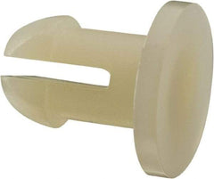Made in USA - 0.24" Hole Diam, 0.46" OAL, Split Shank, Nylon Panel Rivet - 0.418" Length Under Head, 0.276" Material Thickness, 29/64" Head Diam - Exact Tool & Supply