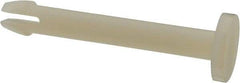 Made in USA - 0.165" Hole Diam, 1.365" OAL, Split Shank, Nylon Panel Rivet - 1.295" Length Under Head, 1-1/8" Material Thickness, 3/8" Head Diam - Exact Tool & Supply