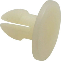 Made in USA - 0.29" Hole Diam, 0.585" OAL, Split Shank, Nylon Panel Rivet - 0.505" Length Under Head, 1/4" Material Thickness, 11/16" Head Diam - Exact Tool & Supply