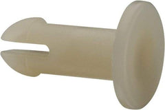 Made in USA - 0.24" Hole Diam, 0.713" OAL, Split Shank, Nylon Panel Rivet - 0.674" Length Under Head, 1/2" Material Thickness, 1/2" Head Diam - Exact Tool & Supply