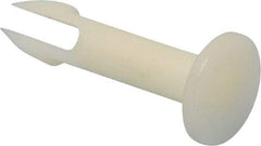 Made in USA - 0.27" Hole Diam, 1-1/2" OAL, Split Shank, Nylon Panel Rivet - 1.425" Length Under Head, 1.065" Material Thickness, 5/8" Head Diam - Exact Tool & Supply